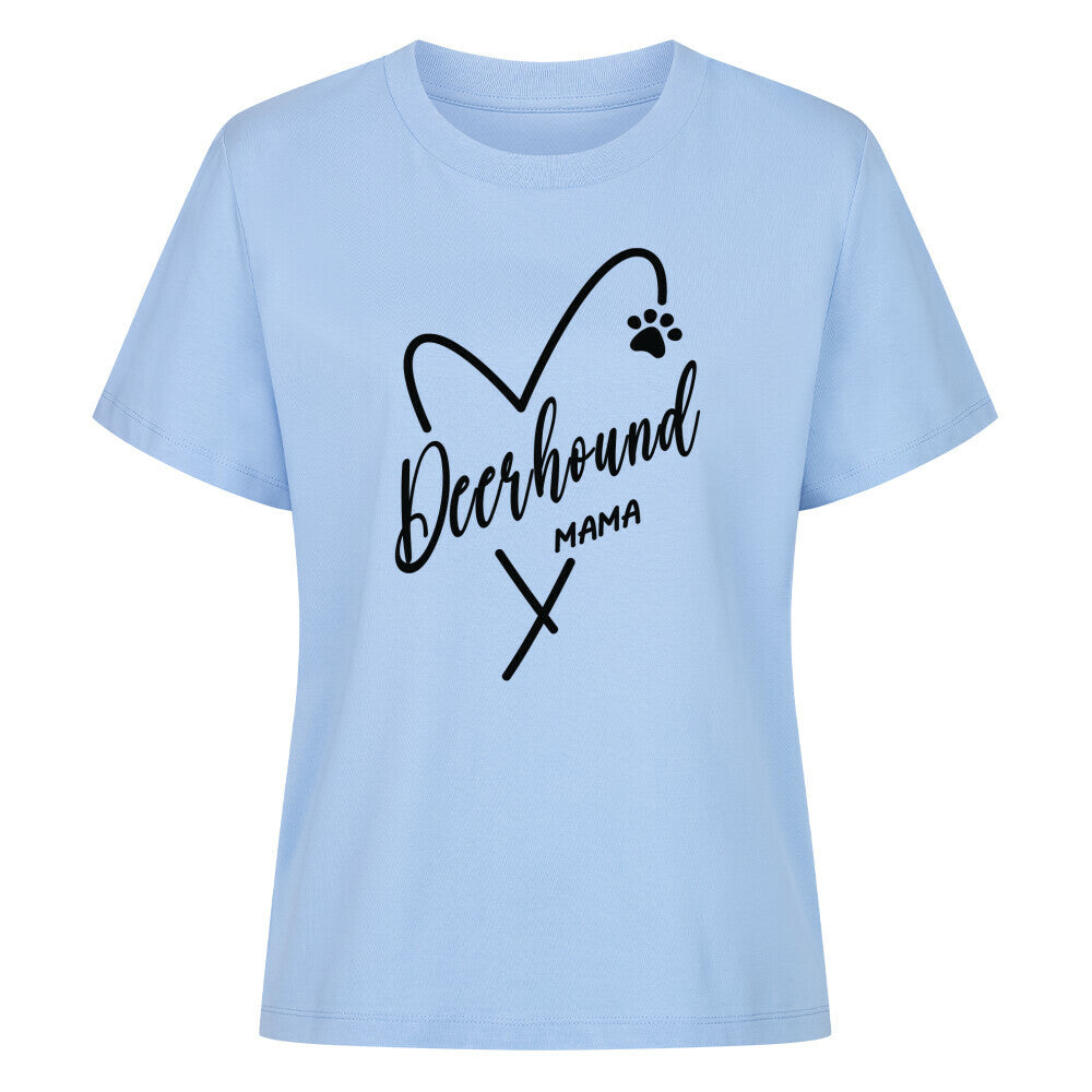 Premium Damen-Shirt "Deerhound - MAMA" Sky Blue – hunde-shirt.de