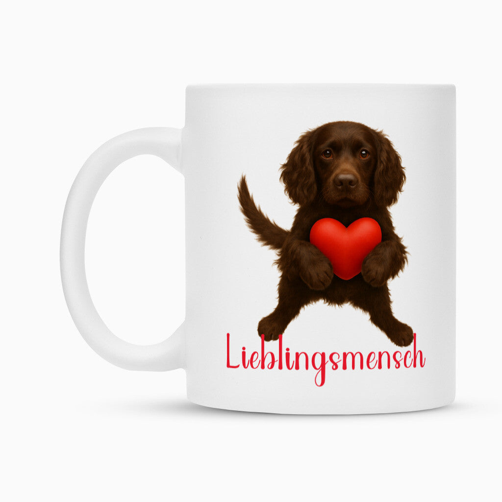 Tasse "Boykin Spaniel - Lieblingsmensch" Weiß – hunde-shirt.de