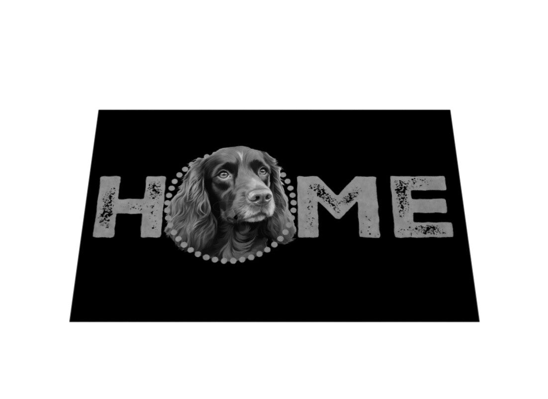 Fußmatte "Boykin Spaniel - HOME-Edition" Weiß – hunde-shirt.de