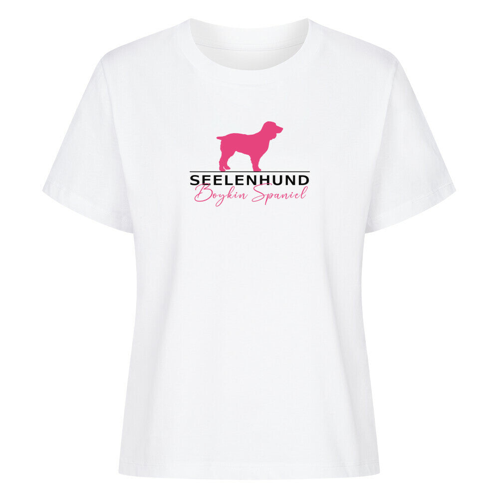 Premium Damen-Shirt "Boykin Spaniel - Seelenhund" Weiß – hunde-shirt.de