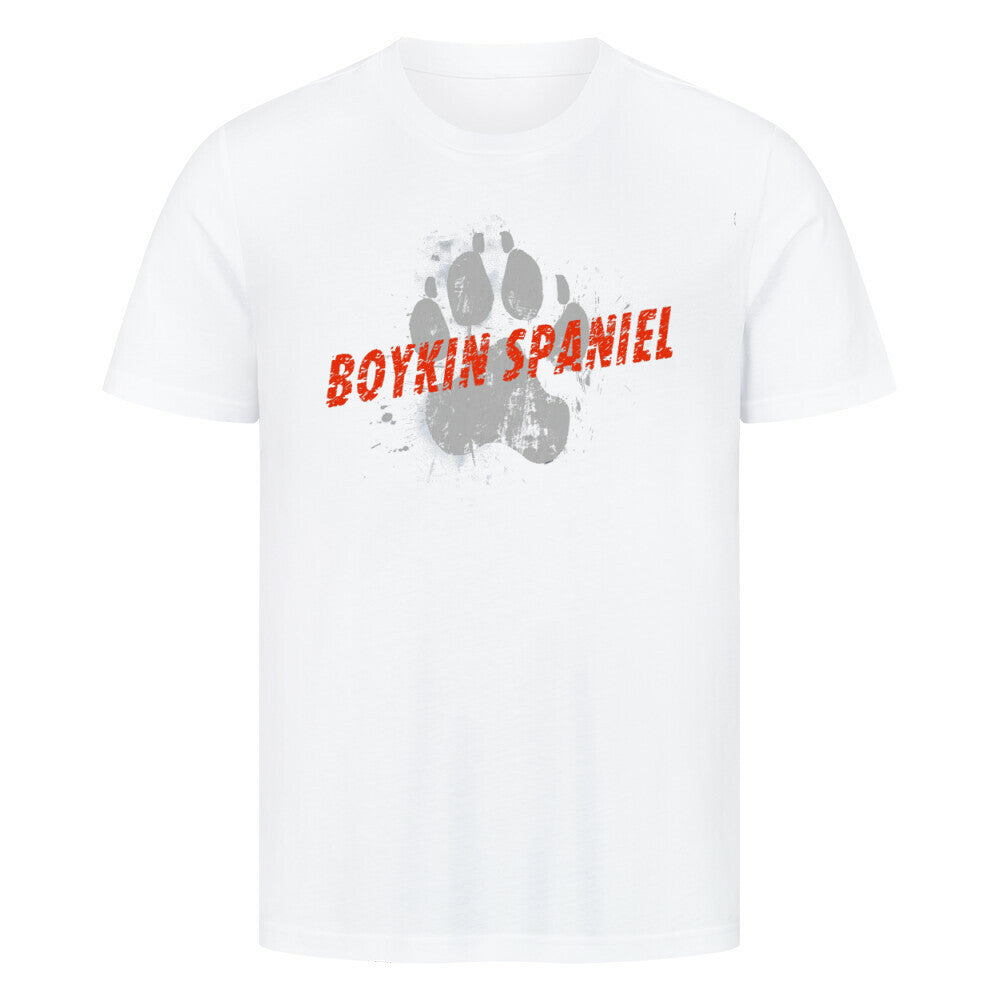 Premium T-Shirt "Boykin Spaniel - PAW" Weiß – hunde-shirt.de