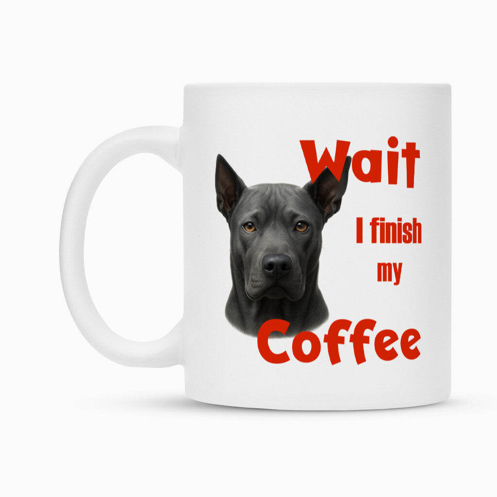 Tasse "Thai Ridgeback - Wait..." Weiß – hunde-shirt.de