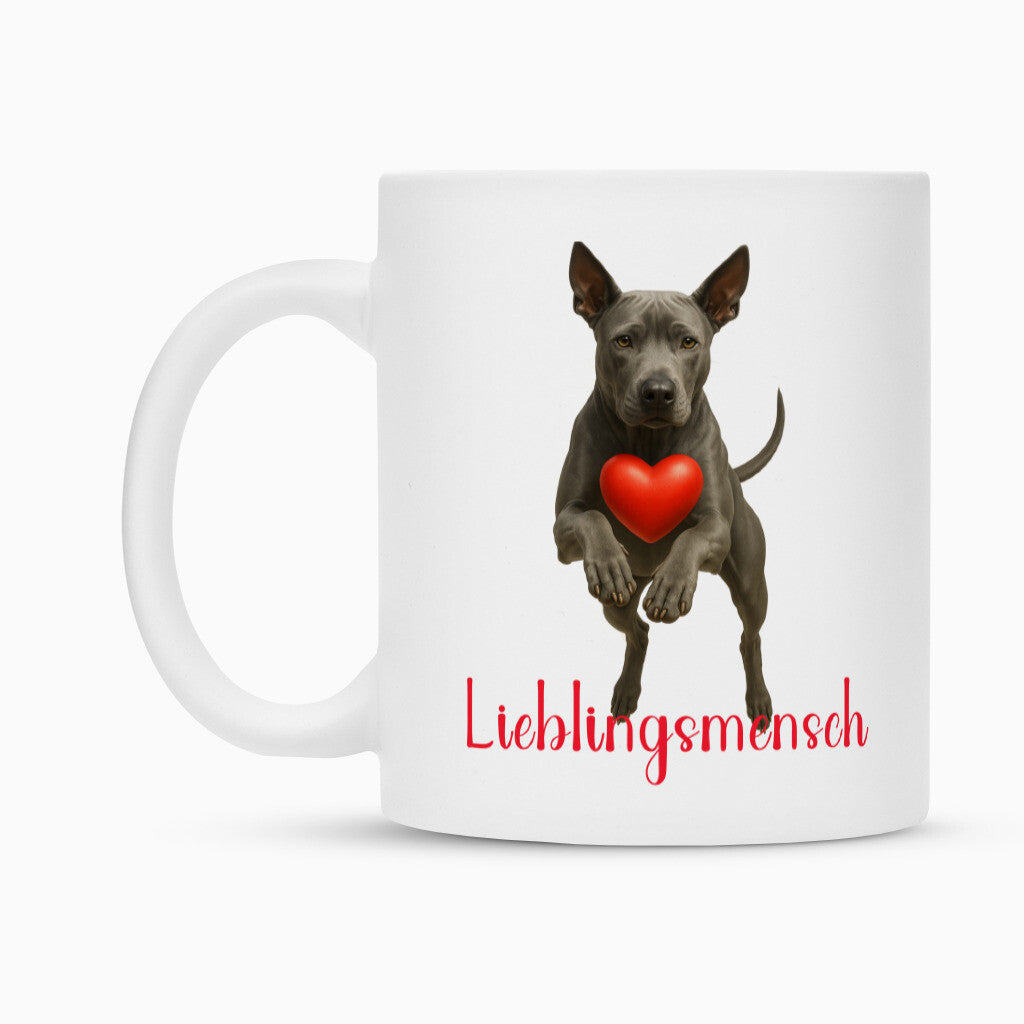 Tasse "Thai Ridgeback - Lieblingsmensch" Weiß – hunde-shirt.de