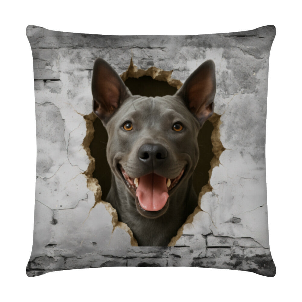 Kissen "Thai Ridgeback - Wall" Weiß – hunde-shirt.de
