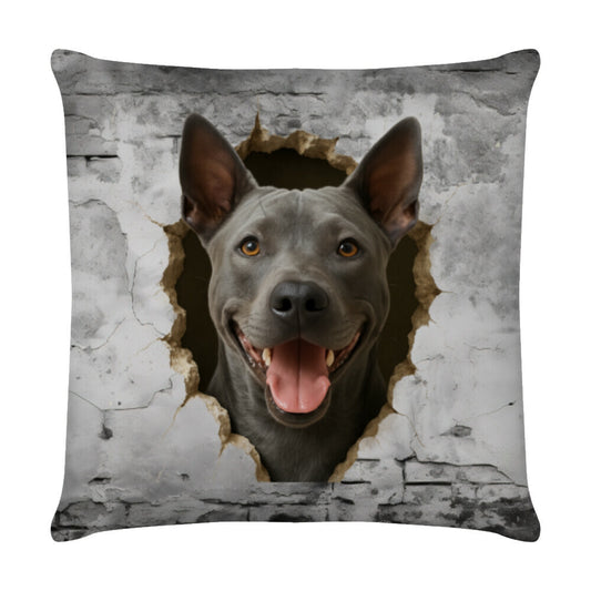 Kissen "Thai Ridgeback - Wall" Weiß – hunde-shirt.de