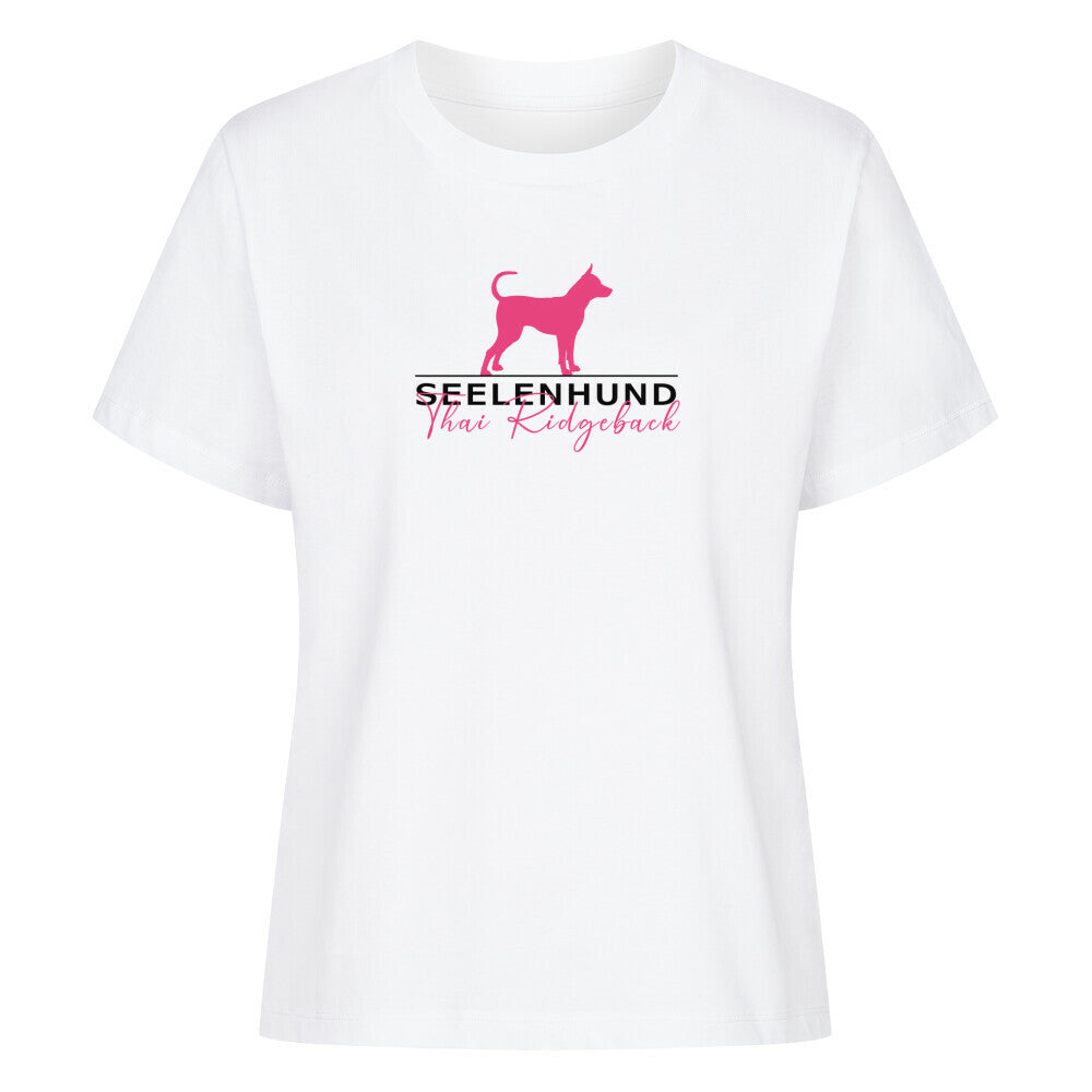 Premium Damen-Shirt "Thai Ridgeback - Seelenhund" Weiß – hunde-shirt.de
