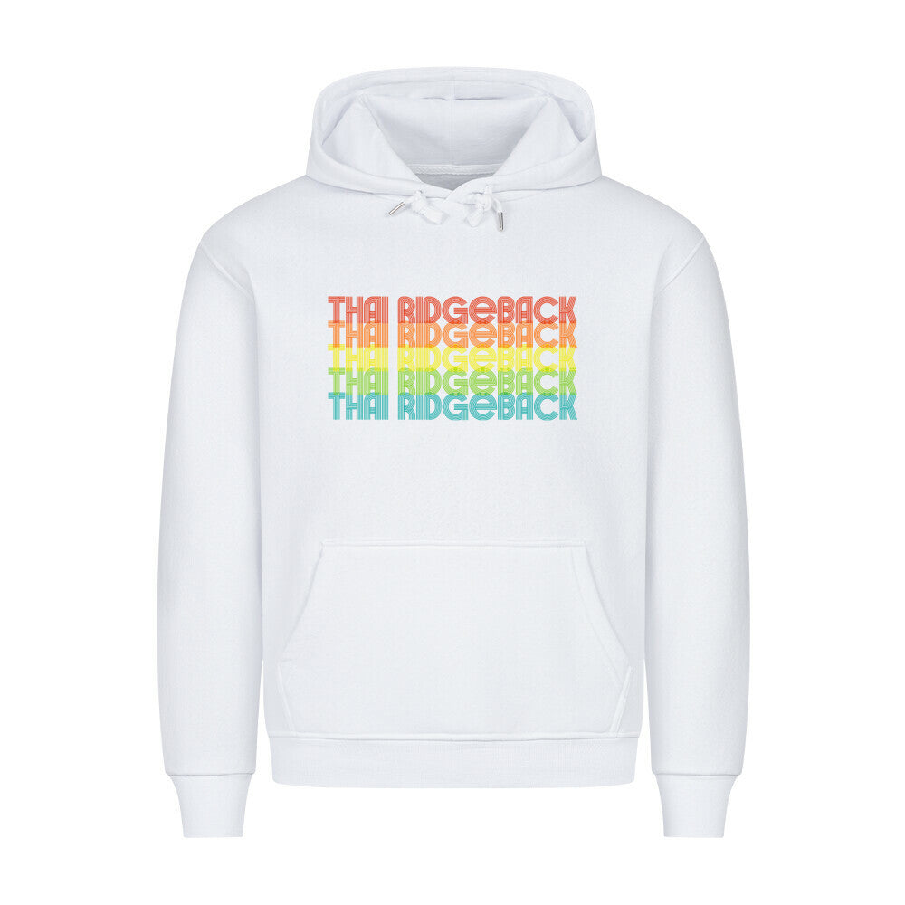 Premium Hoodie "Thai Ridgeback - RETRO" Weiß – hunde-shirt.de