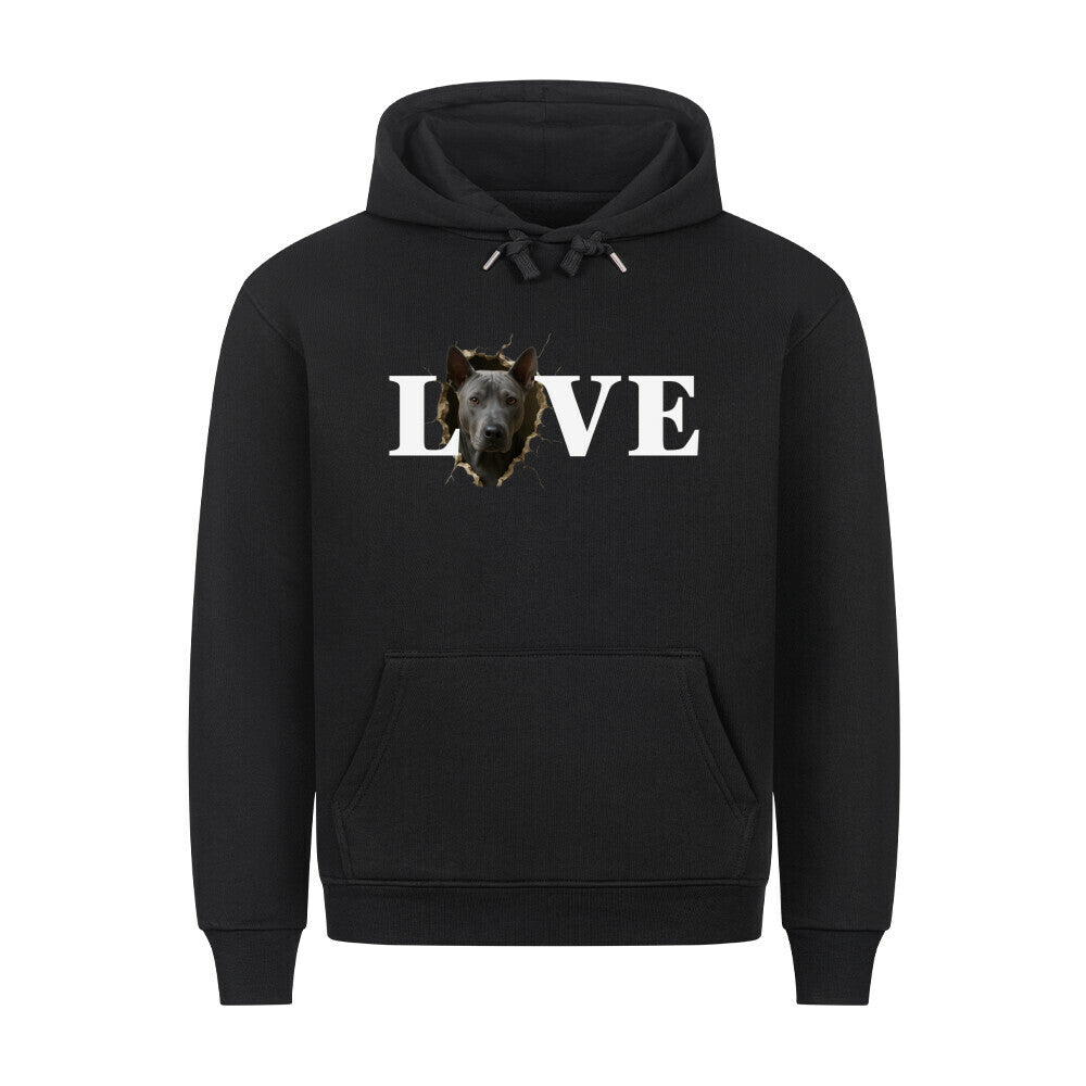 Premium Hoodie "Thai Ridgeback - LOVE" Schwarz – hunde-shirt.de