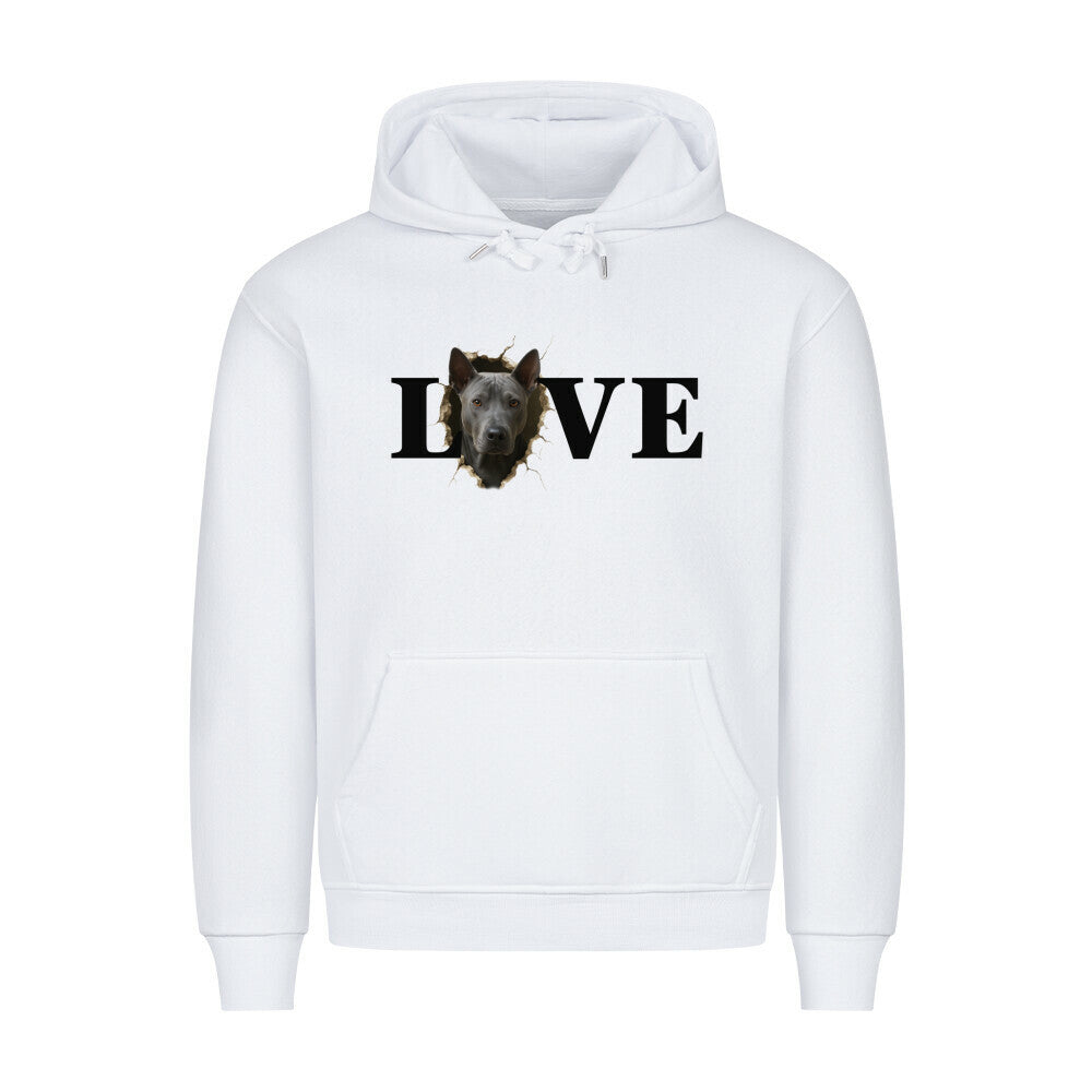 Premium Hoodie "Thai Ridgeback - LOVE" Weiß – hunde-shirt.de