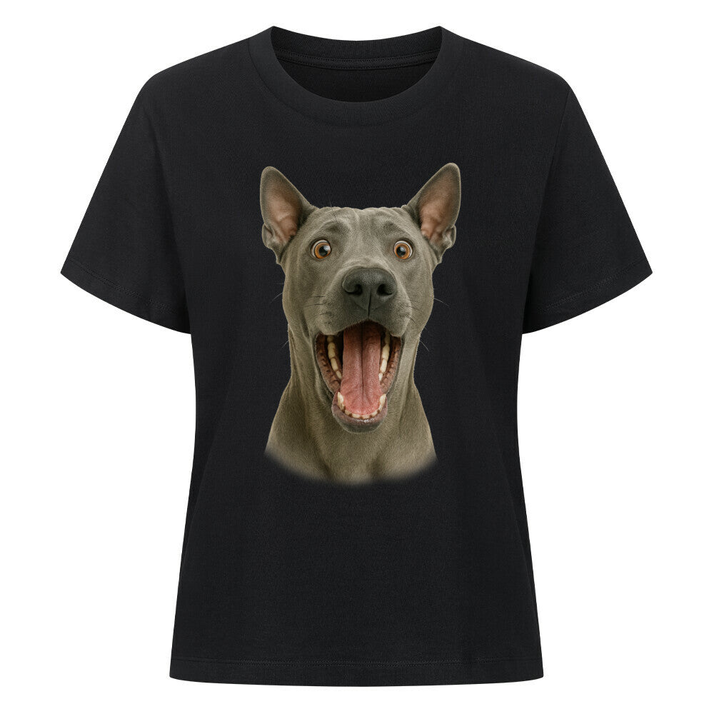 Premium Damen-Shirt "Thai Ridgeback - Crazy" Schwarz – hunde-shirt.de