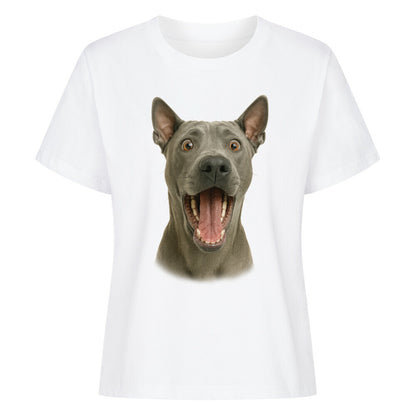 Premium Damen-Shirt "Thai Ridgeback - Crazy" Weiß – hunde-shirt.de