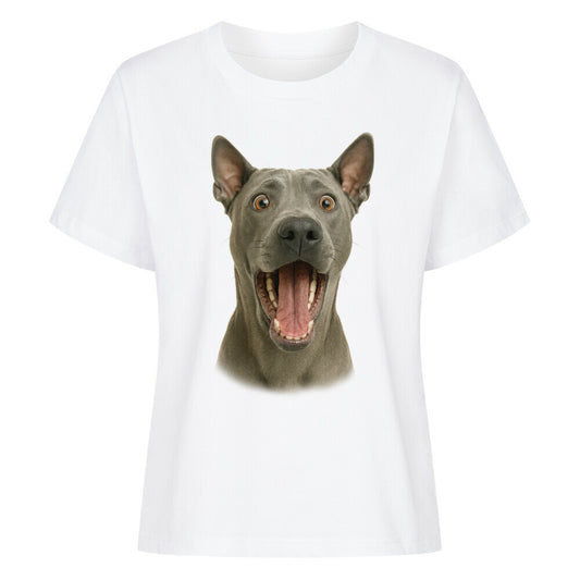 Premium Damen-Shirt "Thai Ridgeback - Crazy" Weiß – hunde-shirt.de