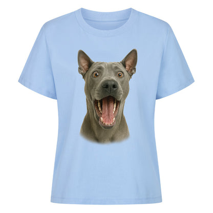 Premium Damen-Shirt "Thai Ridgeback - Crazy" Sky Blue – hunde-shirt.de