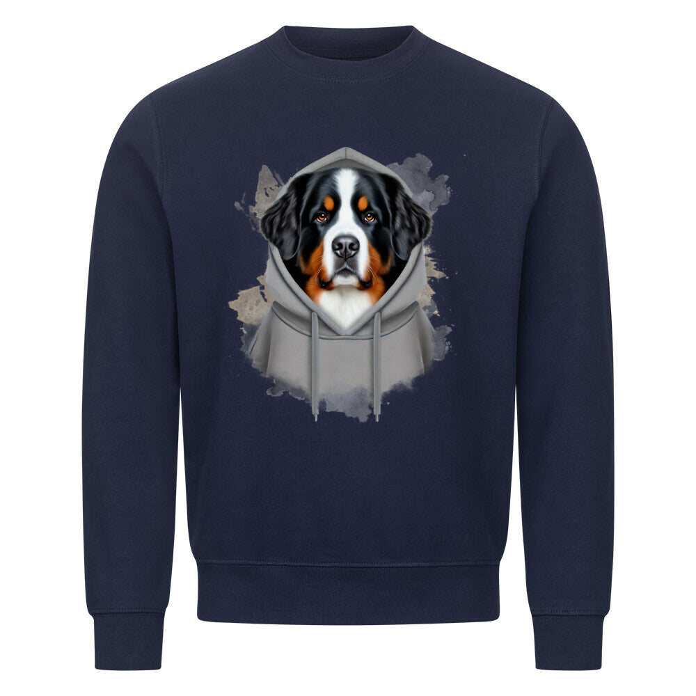 Premium Sweatshirt "Berner Sennenhund - Hooded 1 " Navy Blue – hunde-shirt.de