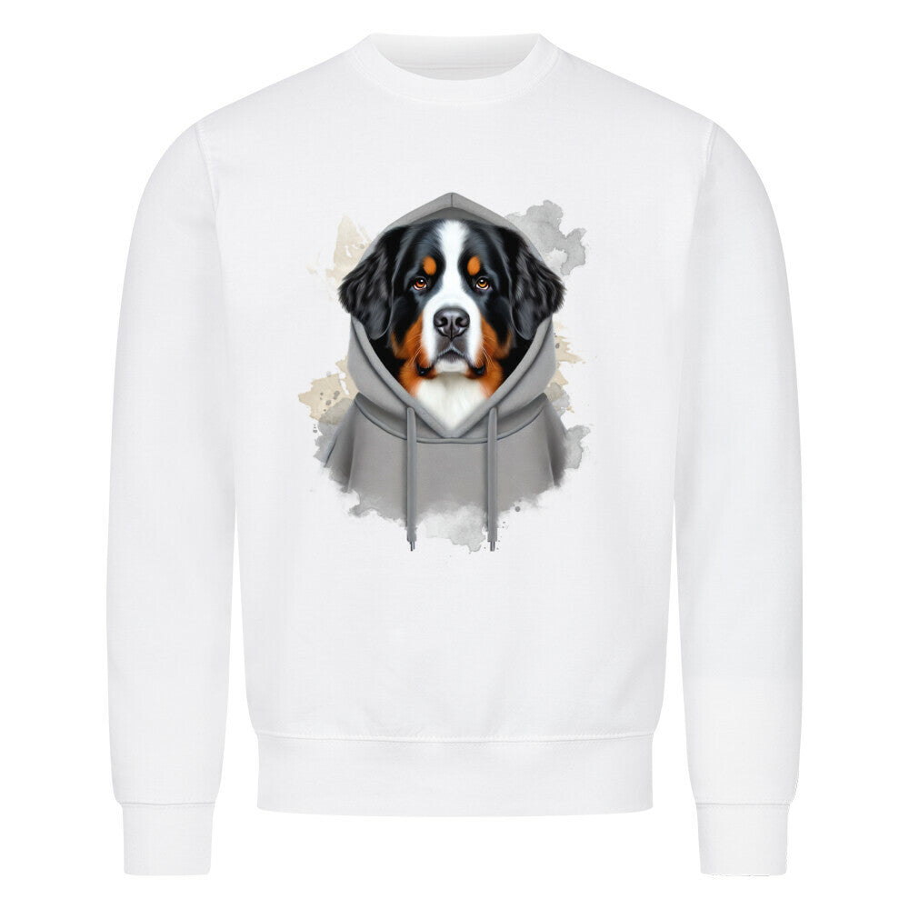 Premium Sweatshirt "Berner Sennenhund - Hooded 1 " Weiß – hunde-shirt.de