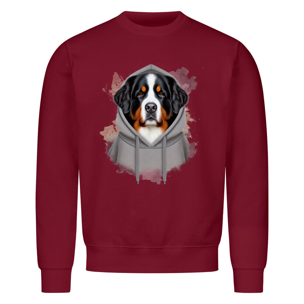 Premium Sweatshirt "Berner Sennenhund - Hooded 1 " Burgunder – hunde-shirt.de