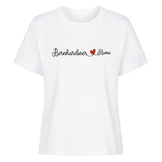 Premium Damen Shirt "Bernhardiner - Mama" Weiß – hunde-shirt.de