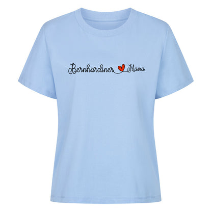 Premium Damen Shirt "Bernhardiner - Mama" Sky Blue – hunde-shirt.de