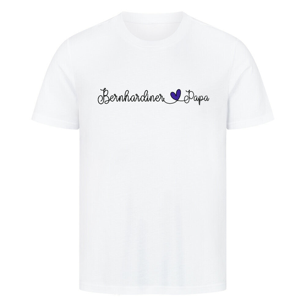 Premium T-Shirt "Bernhardiner - Papa" Weiß – hunde-shirt.de