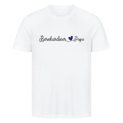 Premium T-Shirt "Bernhardiner - Papa" Weiß – hunde-shirt.de