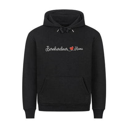 Premium Hoodie "Bernhardiner - Mama" Schwarz – hunde-shirt.de