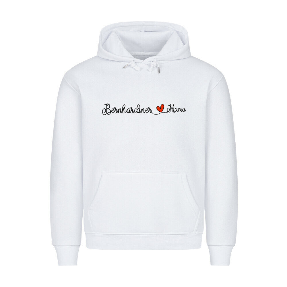 Premium Hoodie "Bernhardiner - Mama" Weiß – hunde-shirt.de