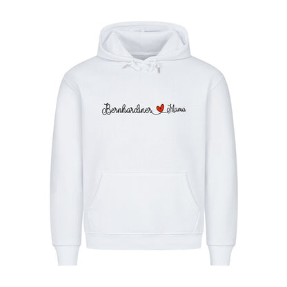 Premium Hoodie "Bernhardiner - Mama" Weiß – hunde-shirt.de