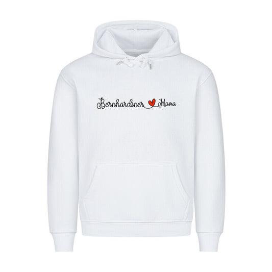 Premium Hoodie "Bernhardiner - Mama" Weiß – hunde-shirt.de