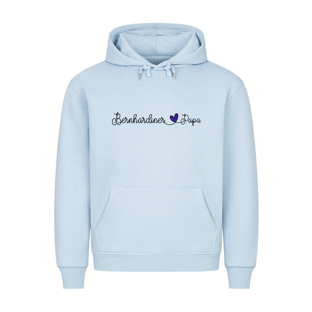 Premium Hoodie "Bernhardiner - Papa" Babyblau – hunde-shirt.de