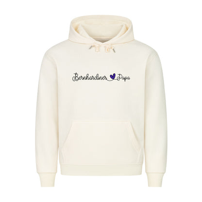 Premium Hoodie "Bernhardiner - Papa" Beige – hunde-shirt.de