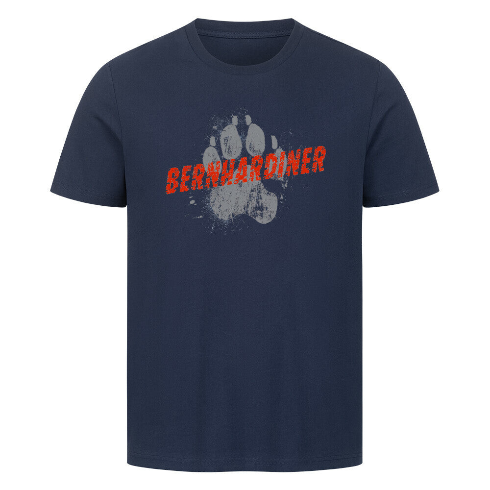 Premium T-Shirt "Bernhardiner - PAWS" French Navy – hunde-shirt.de