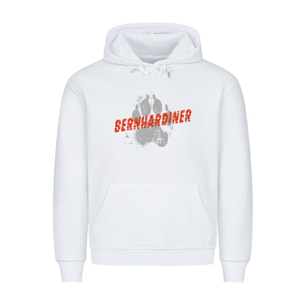 Premium Hoodie "Bernhardiner - PAWS" Weiß – hunde-shirt.de