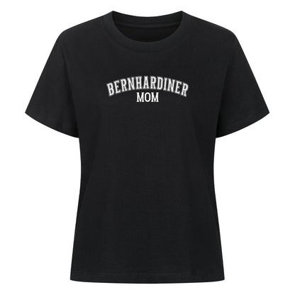 Premium Damen Shirt "Bernhardiner - MOM" Schwarz – hunde-shirt.de