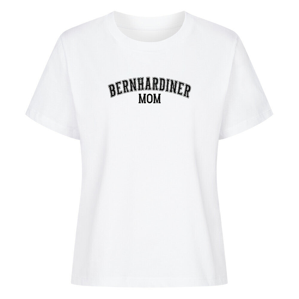 Premium Damen Shirt "Bernhardiner - MOM" Weiß – hunde-shirt.de