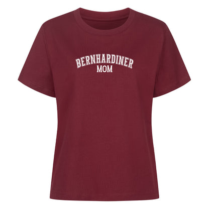 Premium Damen Shirt "Bernhardiner - MOM" Burgunder – hunde-shirt.de