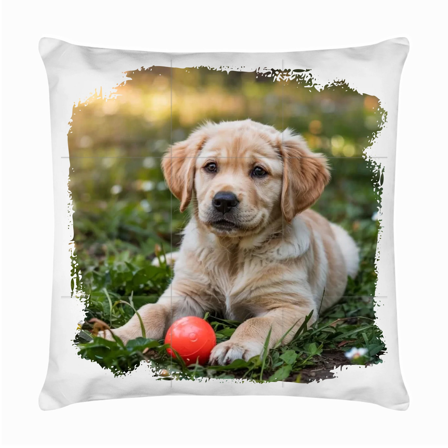 Premium Kissen großes Bild Weiss – hunde-shirt.de