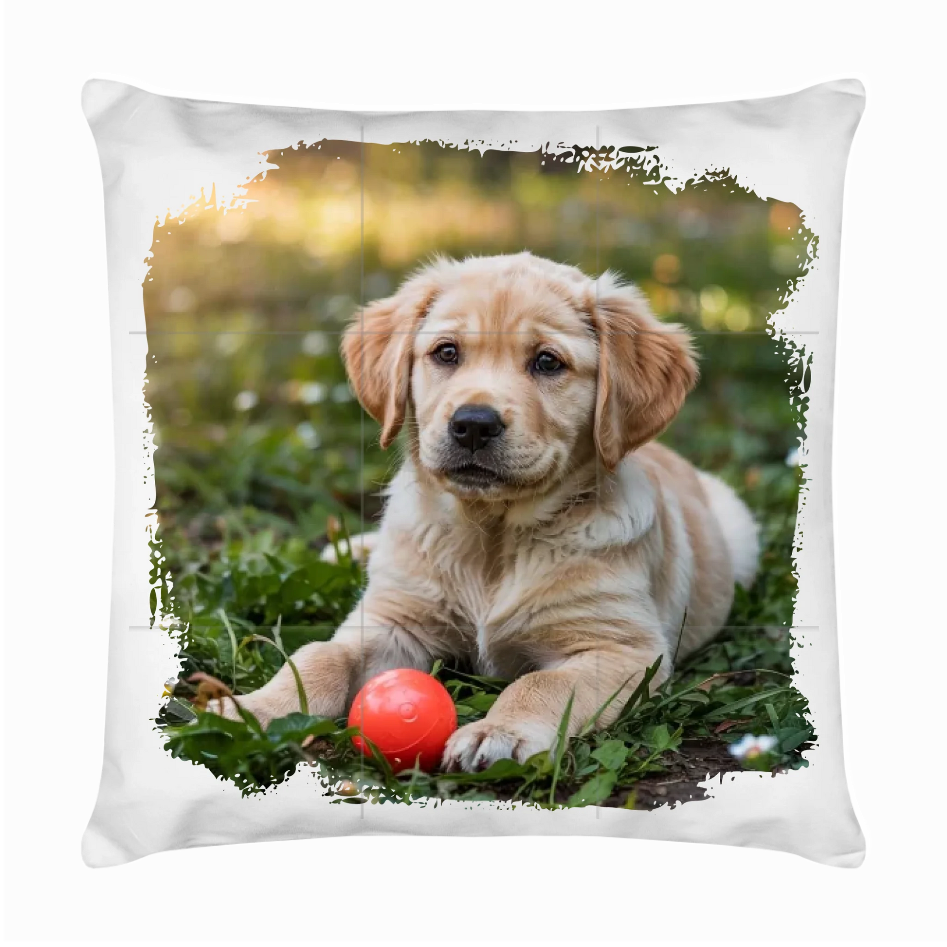 Premium Kissen großes Bild Weiss – hunde-shirt.de