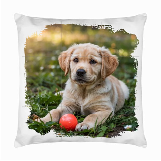 Premium Kissen großes Bild Weiss – hunde-shirt.de