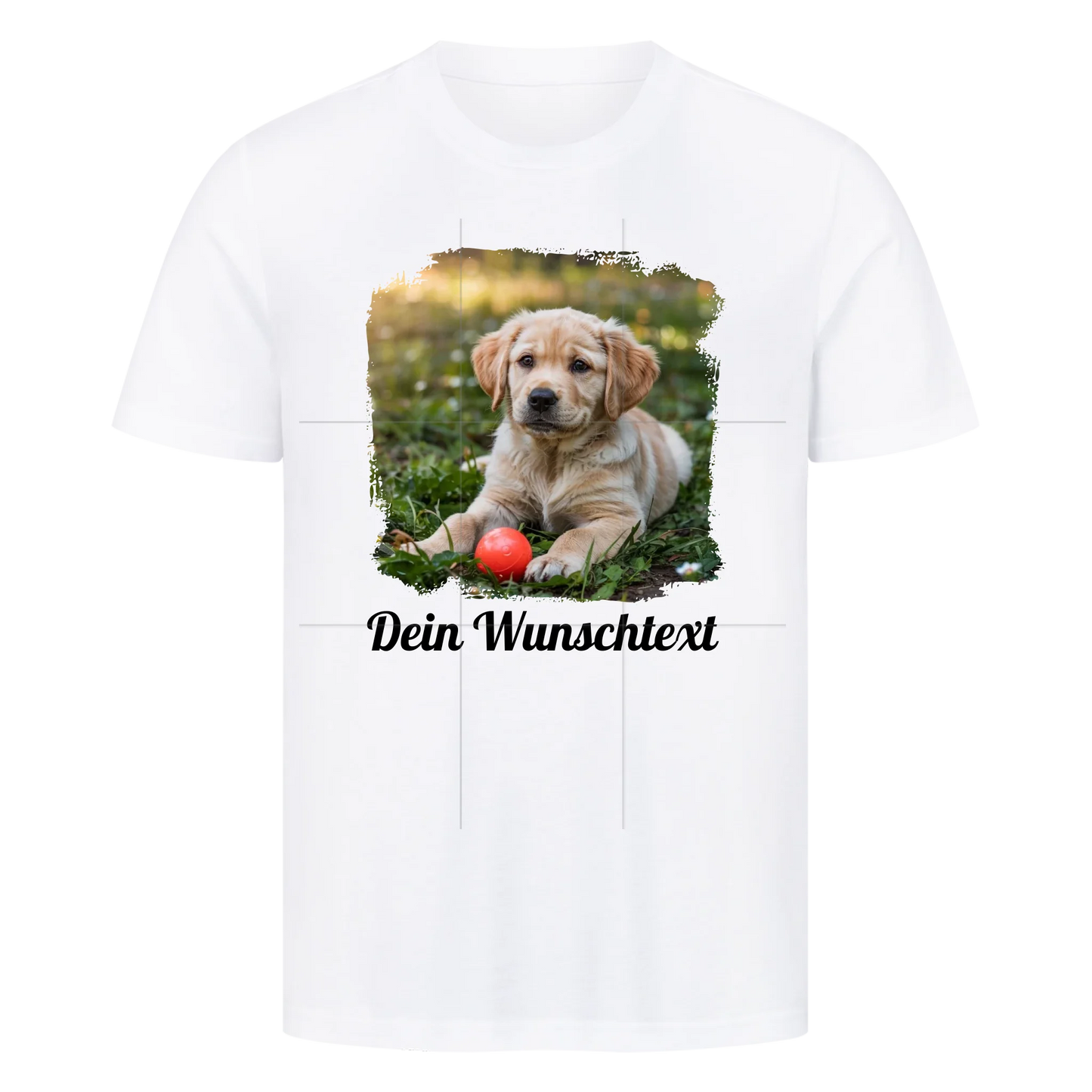 Premium Shirt personalisiert quadratisch Weiss – hunde-shirt.de