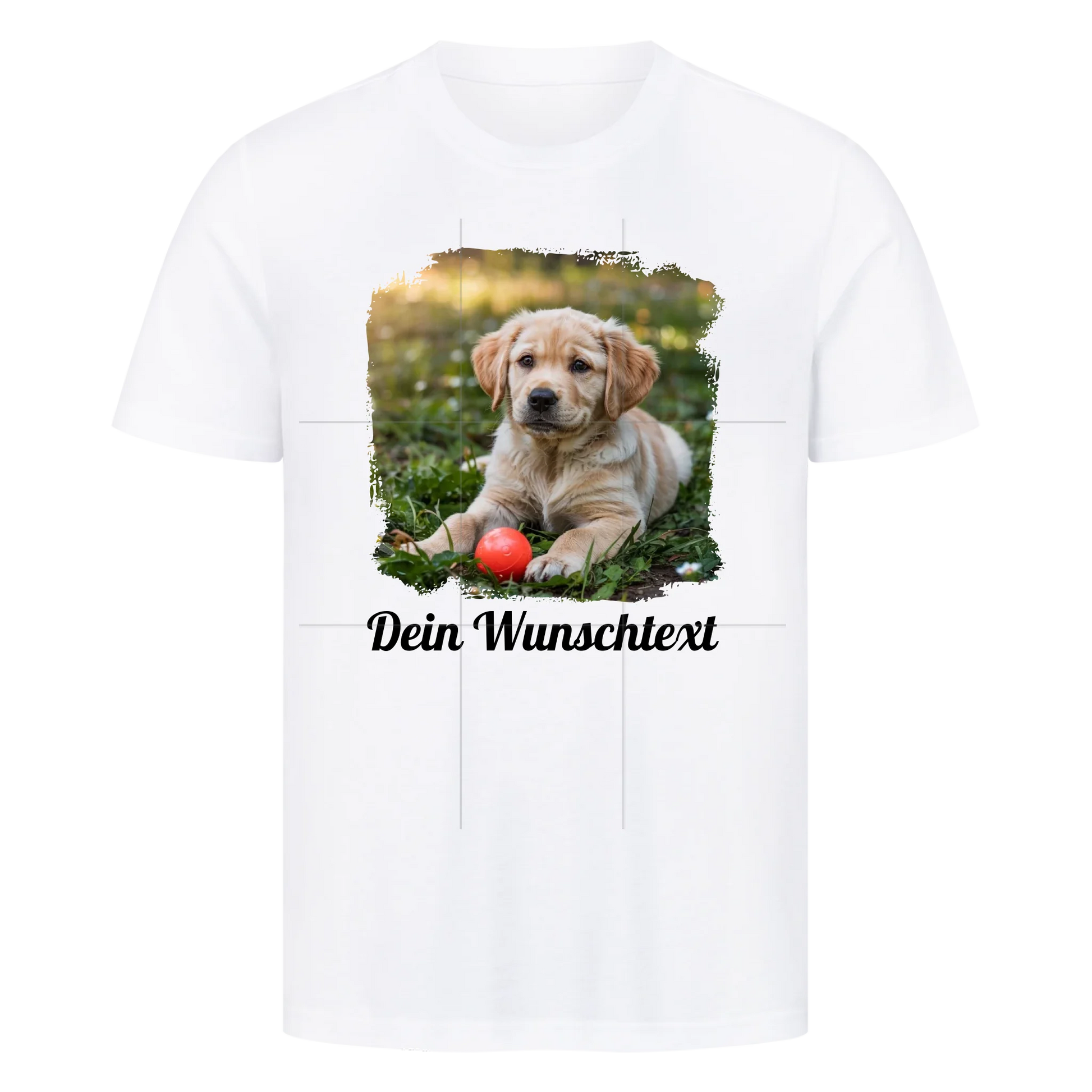 Premium Shirt personalisiert quadratisch Weiss – hunde-shirt.de
