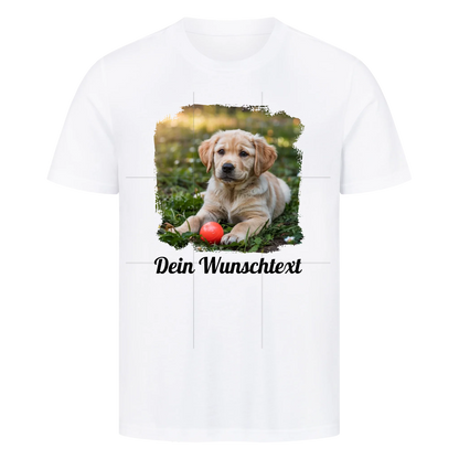 Premium Shirt personalisiert quadratisch Weiss – hunde-shirt.de