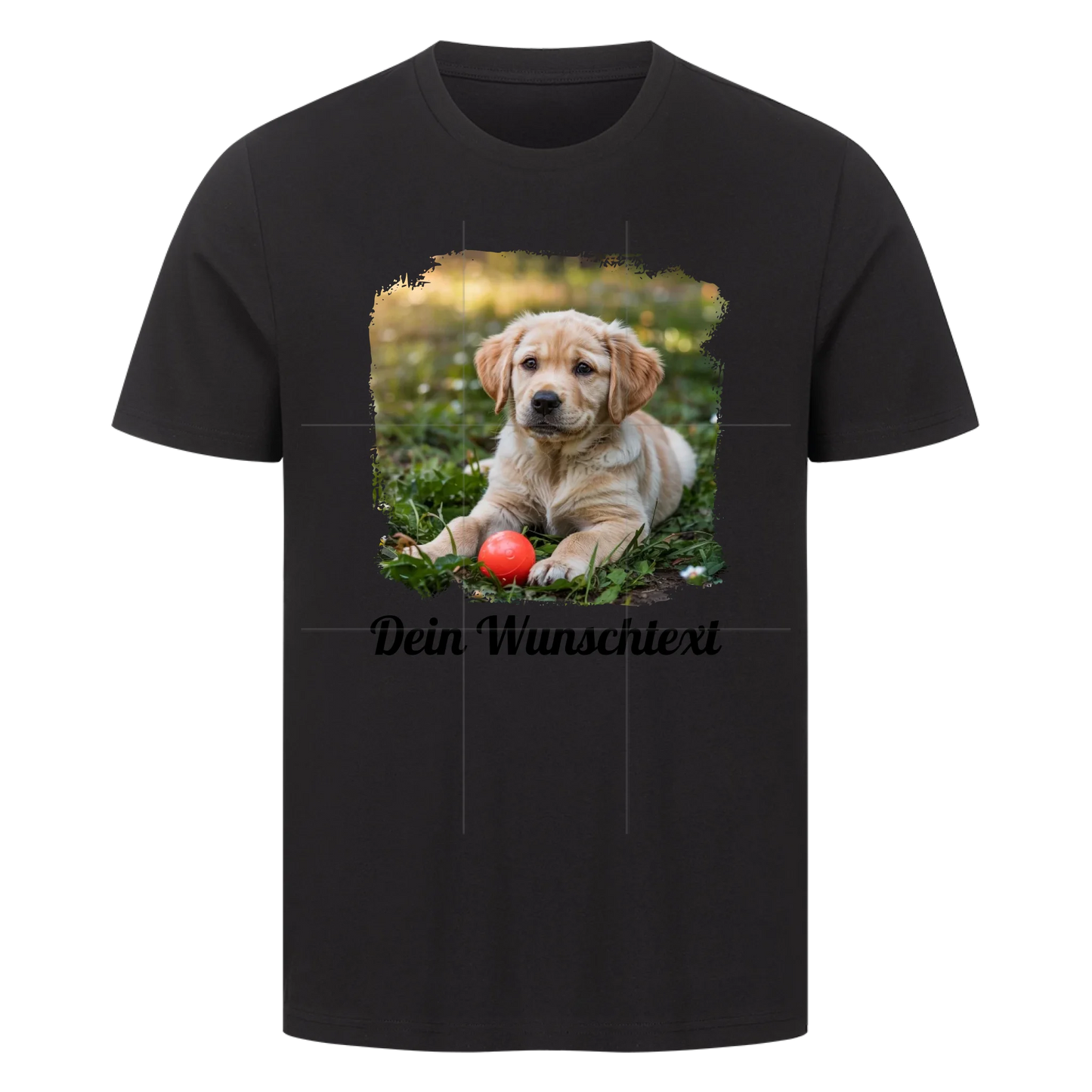 Premium Shirt personalisiert quadratisch Schwarz – hunde-shirt.de