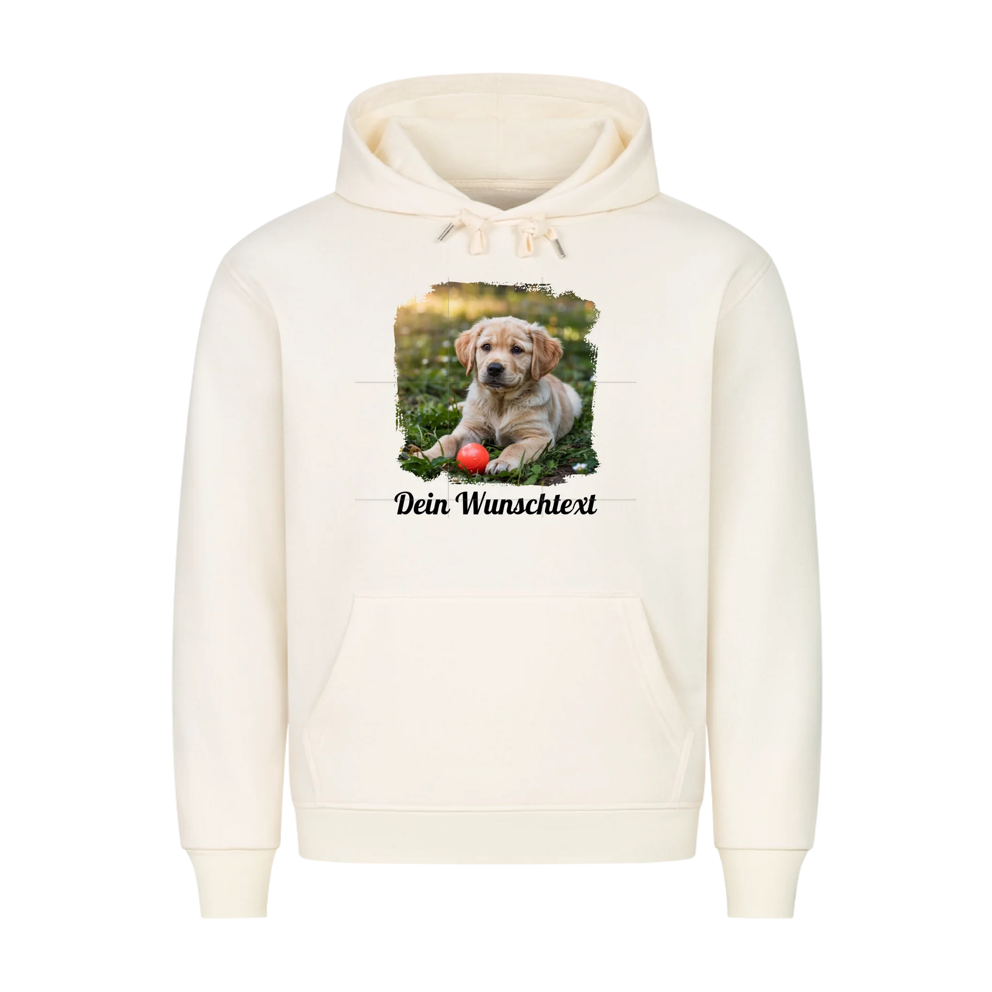 Premium Hoodie personalisierbar Beige – hunde-shirt.de