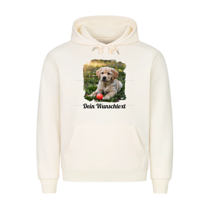 Premium Hoodie personalisierbar Beige – hunde-shirt.de