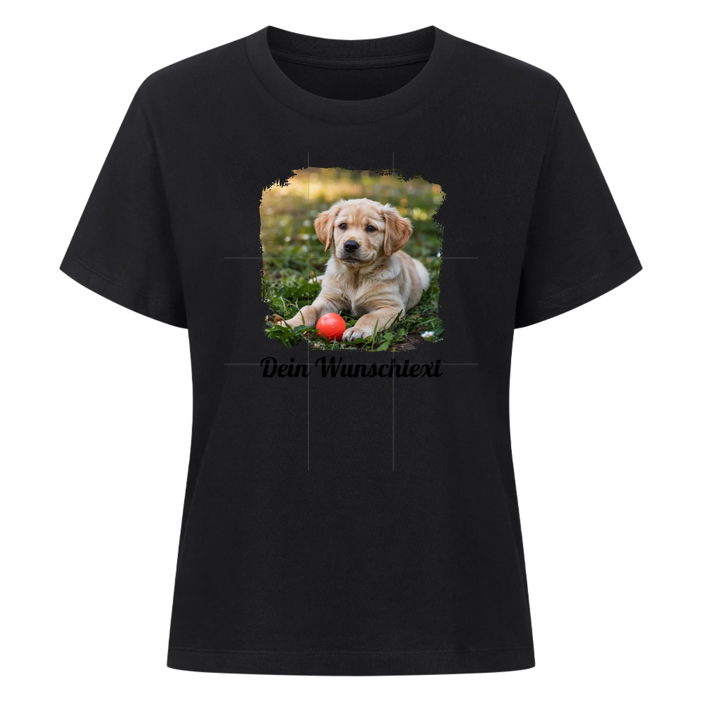 Premium Damen Shirt personalisierbar Schwarz – hunde-shirt.de