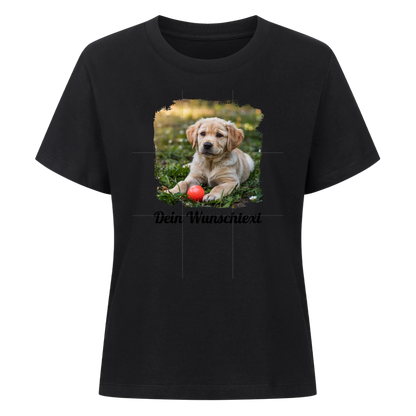 Premium Damen Shirt personalisierbar Schwarz – hunde-shirt.de