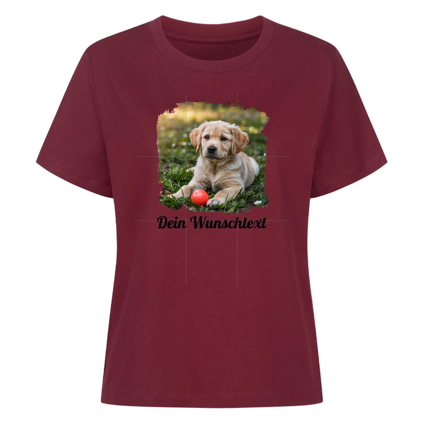 Premium Damen Shirt personalisierbar Burgundy – hunde-shirt.de