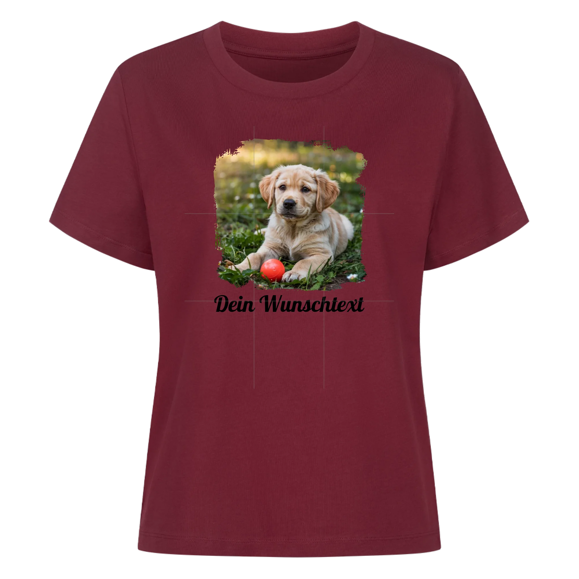 Premium Damen Shirt personalisierbar Burgundy – hunde-shirt.de