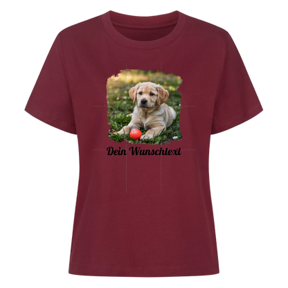 Premium Damen Shirt personalisierbar Burgundy – hunde-shirt.de