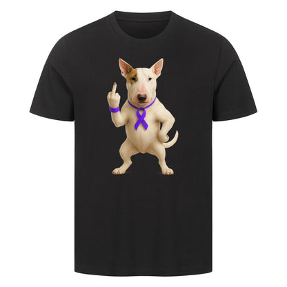 Premium T-Shirt "Bullterrier - Fuck Cancer" Schwarz – hunde-shirt.de